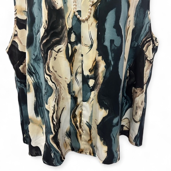 WOMEN'S MARBLE PRINT BLOUSE - Picture 5 of 12